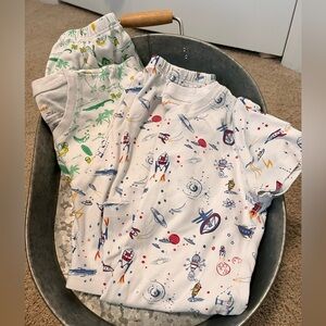 2 Pair!! Petidoux Boys’ Short Sleeve and Shorts Pajama Sets